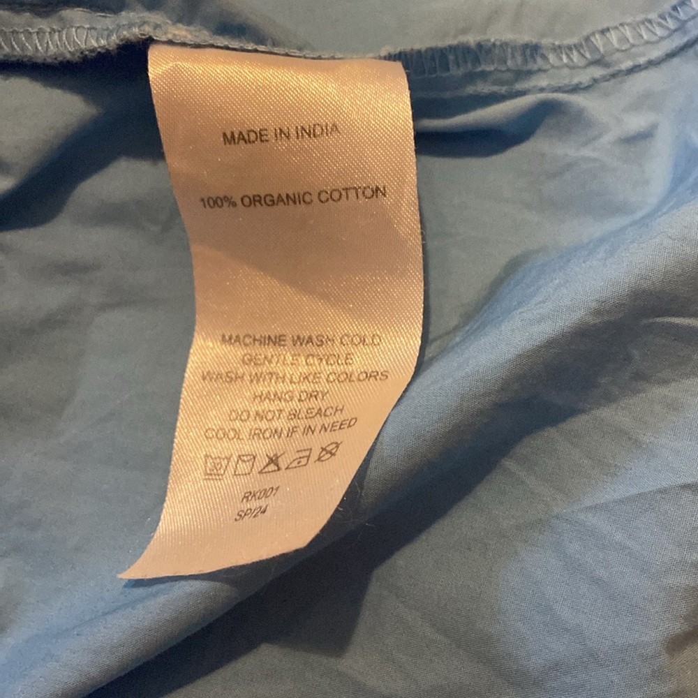 Quince Tiered Short Sleeve Mini Dress Size Large - Picture 9 of 11